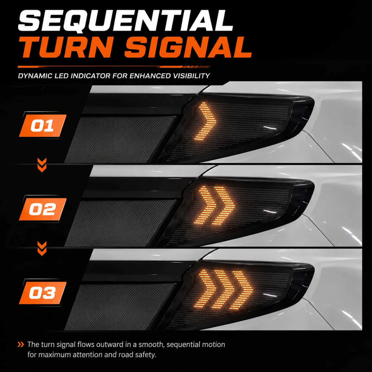 2022-2026 Subaru WRX VB Dragon-Scale Sequential LED Tail Lights — sequential turn signal — T-WRX22-D
