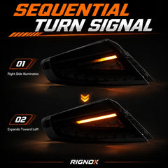 2022-2026 Subaru WRX VB Dragon-Scale Sequential LED Tail Lights — sequential turn signal — T-WRX22-SW-DS