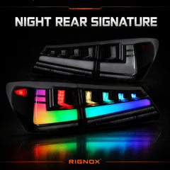 2006-2013 Lexus IS250 / IS350 / IS F Sequential LED Tail Lights — RGB digital effect - T-IS06-SRGB