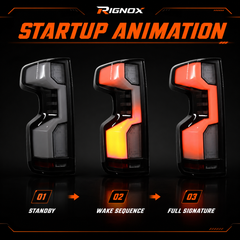 2019-2023 Chevrolet Silverado 1500 Sequential LED Tail Lights — smoked startup animation - T-SILV19-CW