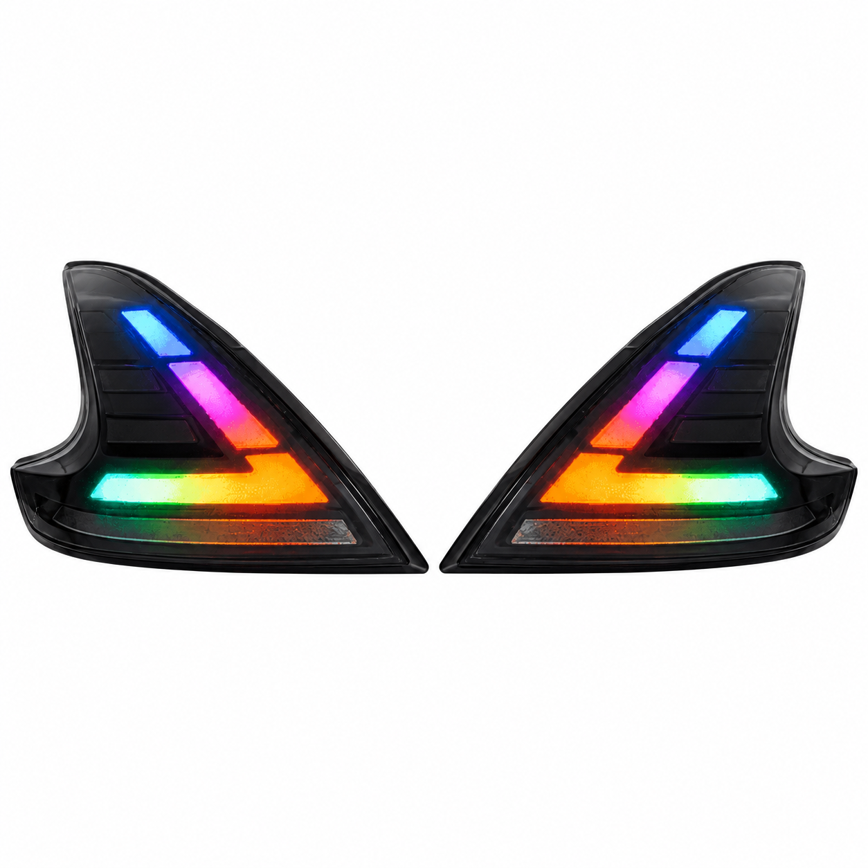 2008-2021 Nissan 370Z Z34 Sequential LED Tail Lights — RGB white background - T-370Z-CRGB-P