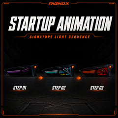 2019-2024 Nissan Altima Sequential LED Tail Lights — smoked startup animation - T-ALT19-SRGB