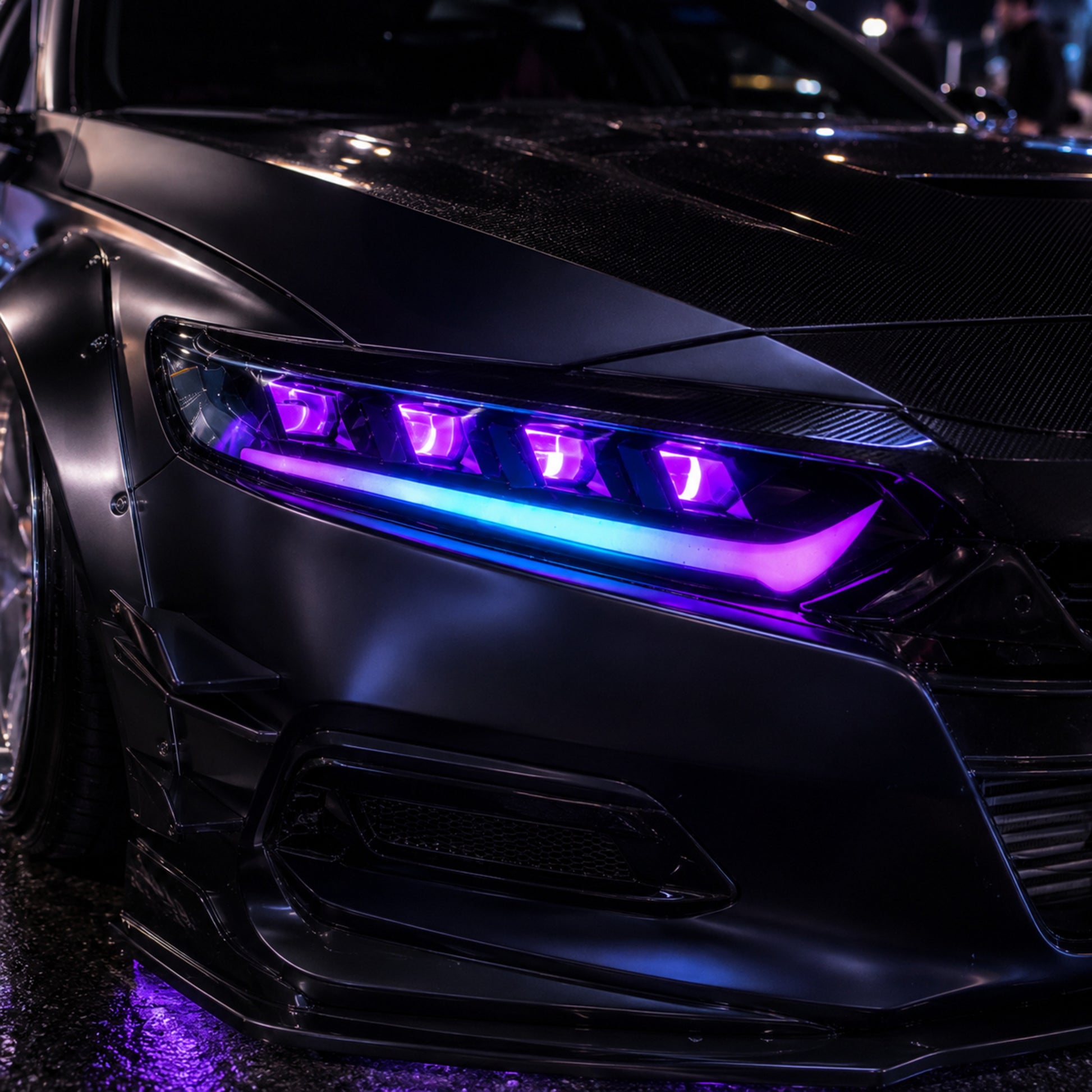 2018-2022 Honda Accord 10th Gen LED Quad Projector Headlights — product view 10 - H-ACC10-CRGB