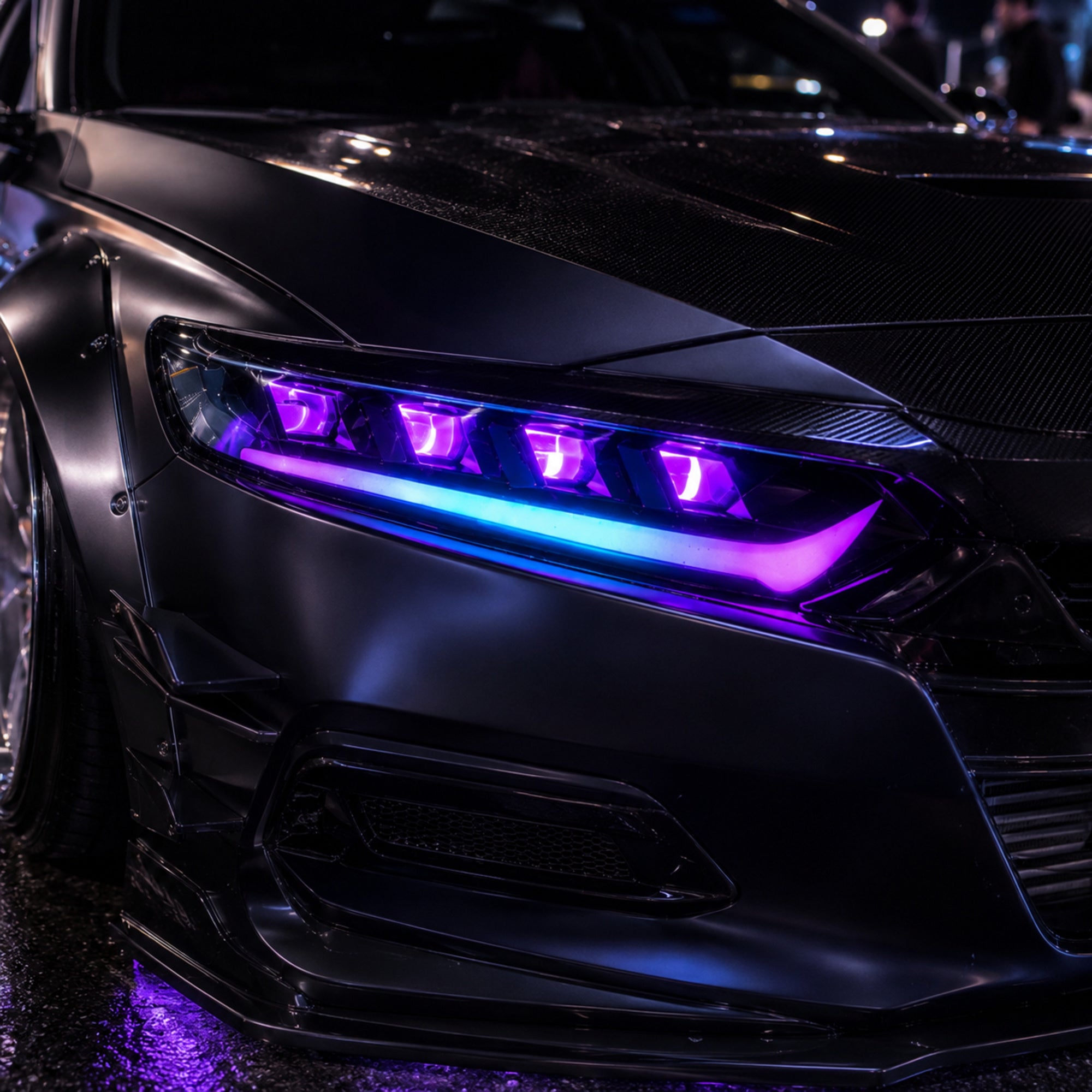 2018-2022 Honda Accord 10th Gen LED Quad Projector Headlights — product view 10 - H-ACC10-CRGB