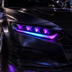 2018-2022 Honda Accord 10th Gen LED Quad Projector Headlights — product view 10 - H-ACC10-CRGB
