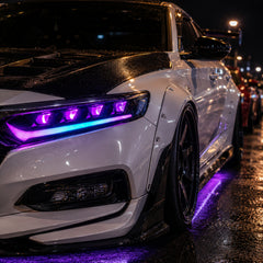 2018-2022 Honda Accord 10th Gen LED Quad Projector Headlights — product view 2 - H-ACC10-CRGB