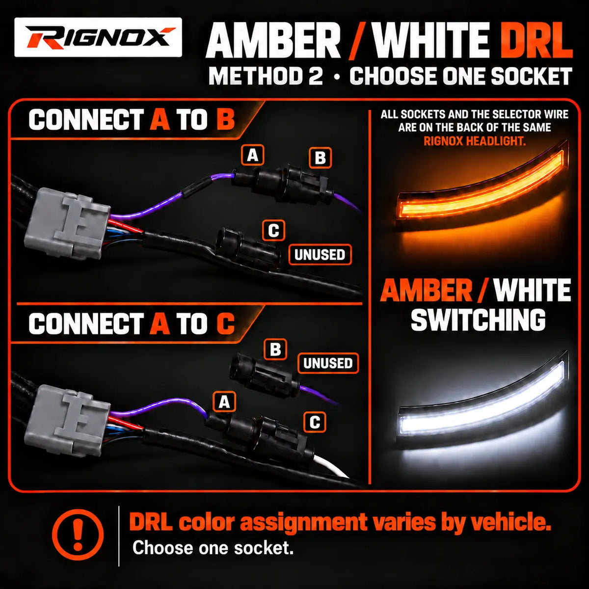 2014-2021 Toyota Tundra LED Dual Projector Headlights — amber white drl — H-TUN14