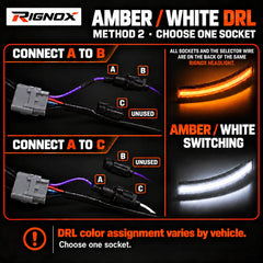 2014-2021 Toyota Tundra LED Dual Projector Headlights — amber white drl — H-TUN14