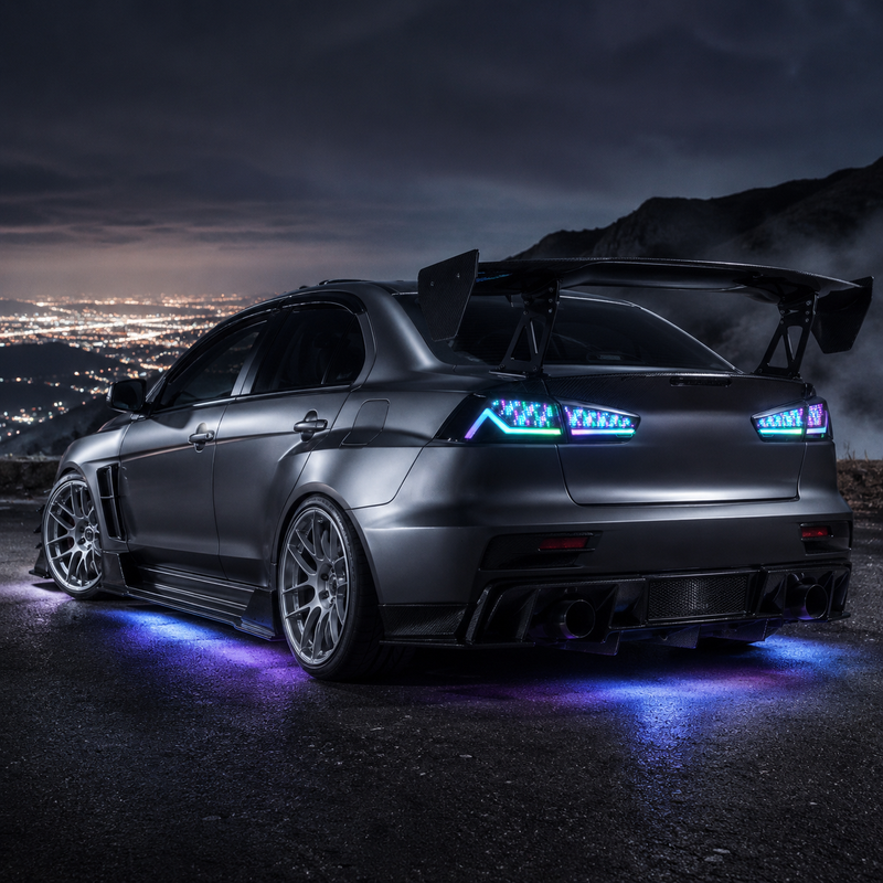 2008-2018 Mitsubishi Lancer / EVO X Sequential LED Tail Lights — product view 35 - T-EVO-SDG