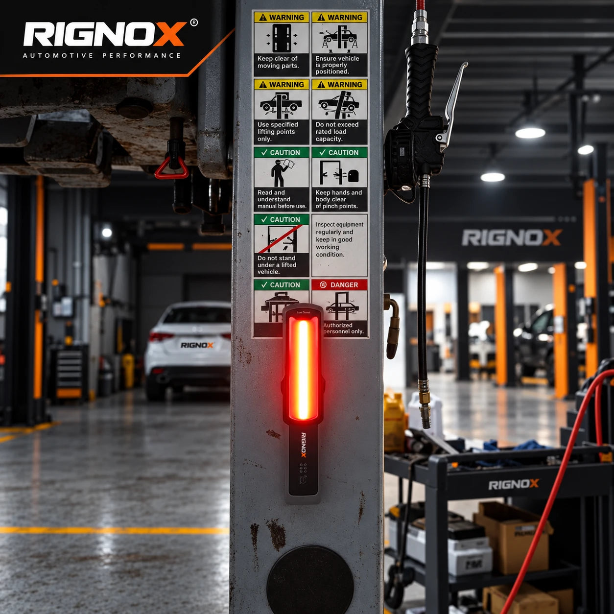 RIGNOX G09 PRO Rechargeable LED + COB Work Light — workshop warning light performance — GZD-G09