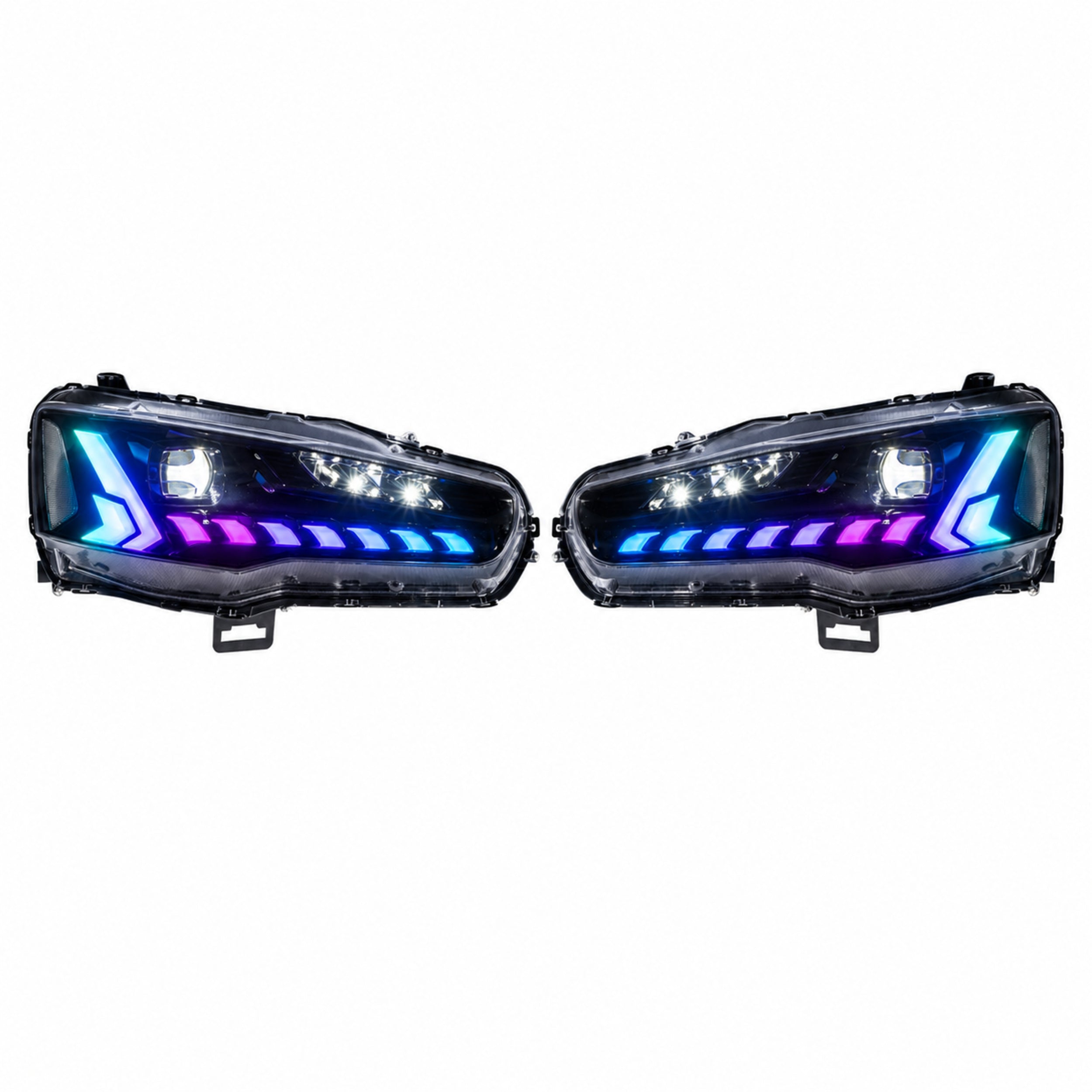 2008-2018 Mitsubishi Lancer / EVO X LED Projector Headlights — product view 15 - H-EVO-CRGB
