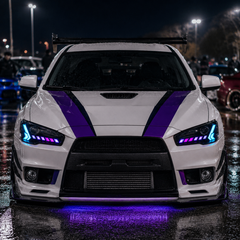 2008-2018 Mitsubishi Lancer / EVO X LED Projector Headlights — product view 19 - H-EVO-CRGB