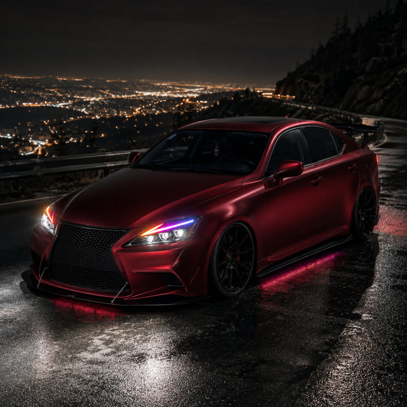 2006-2013 Lexus IS250 / IS350 / IS-F LED Triple Projector Headlights — product view 24 - H-IS06-CRGB