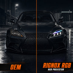 2006-2013 Lexus IS250 / IS350 / IS-F LED Triple Projector Headlights — product view 18 - H-IS06-CRGB