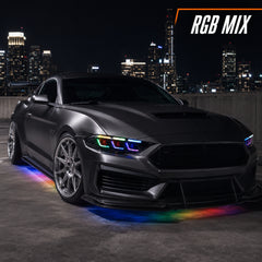 2018-2023 Ford Mustang S550 Facelift LED Triple Projector Headlights — product view 25 - H-MUS18-CRGB