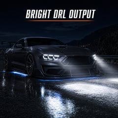 2018-2023 Ford Mustang S550 Facelift LED Triple Projector Headlights — product view 24 - H-MUS18-CRGB
