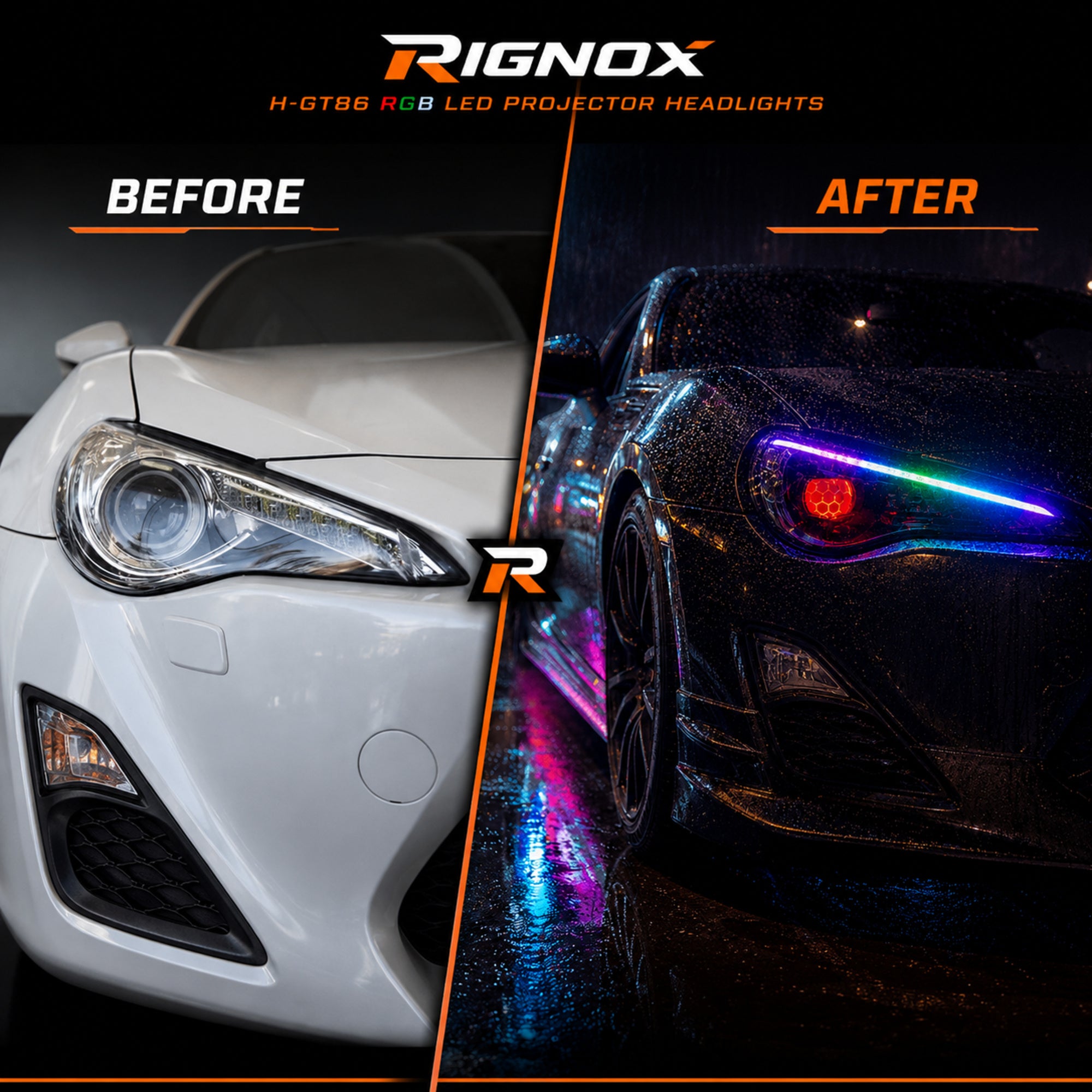 2012-2020 Toyota GT86 / Subaru BRZ / Scion FR-S RGB LED Projector Headlights | Sequential