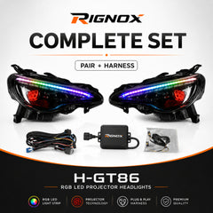 2012-2020 Toyota GT86 / Subaru BRZ / Scion FR-S LED Projector Headlights — product view 16 — H-GT86