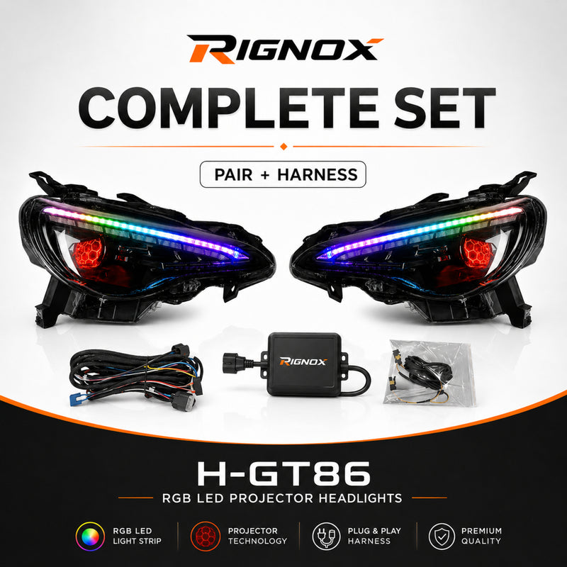 2012-2020 Toyota GT86 / Subaru BRZ / Scion FR-S LED Projector Headlights — product view 16 — H-GT86