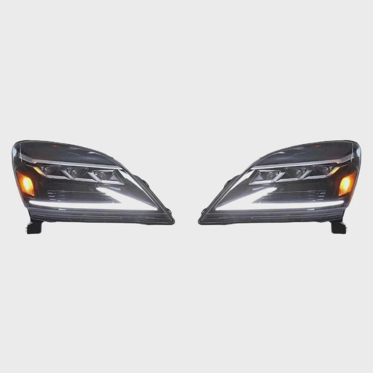 2003-2009 Lexus GX470 LED Triple Projector Headlights Assembly — video — H-GX470-03