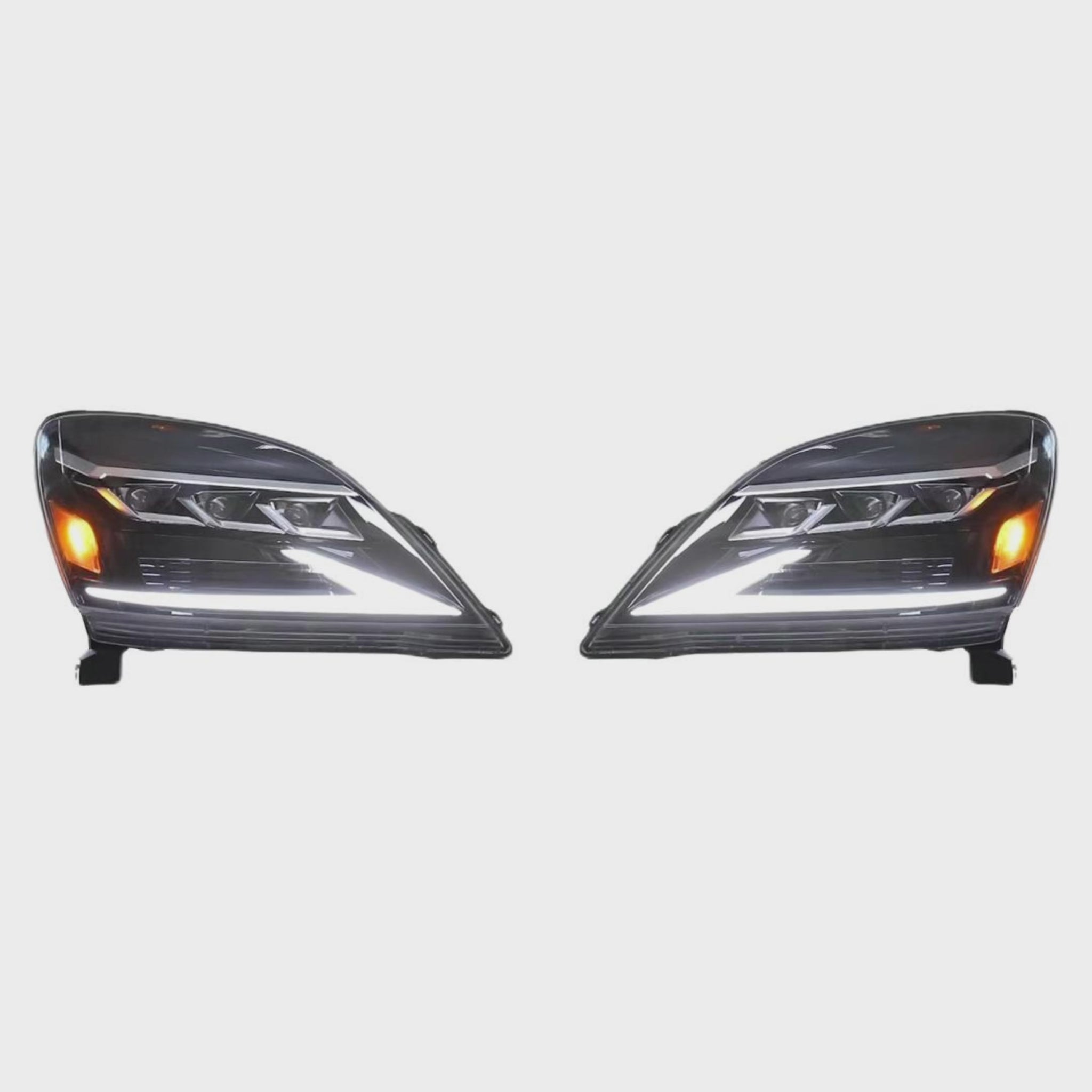 2003-2009 Lexus GX470 LED Triple Projector Headlights Assembly — video — H-GX470-03