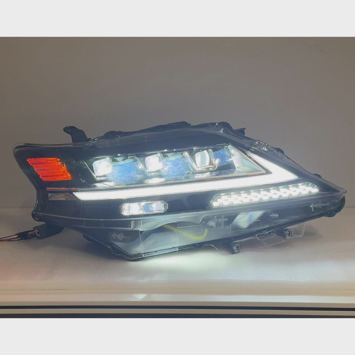 2013-2015 Lexus RX350 / RX450h LED Quad Projector Headlights Assembly — Pair — video — H-RX13-4P