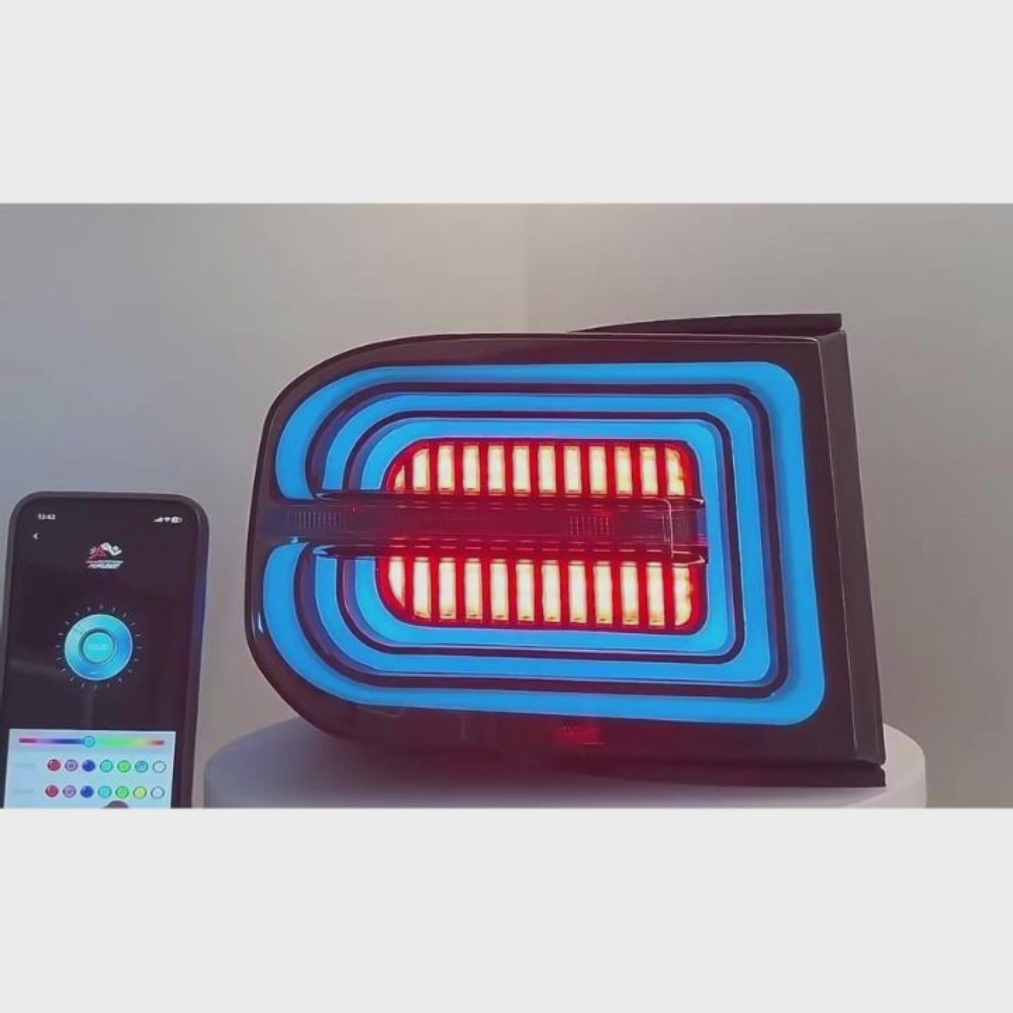 2007-2014 Toyota FJ Cruiser Sequential LED Tail Lights Assembly — Pair (Halo - Smoked RGB) — video — T-FJ-HL-SRGB