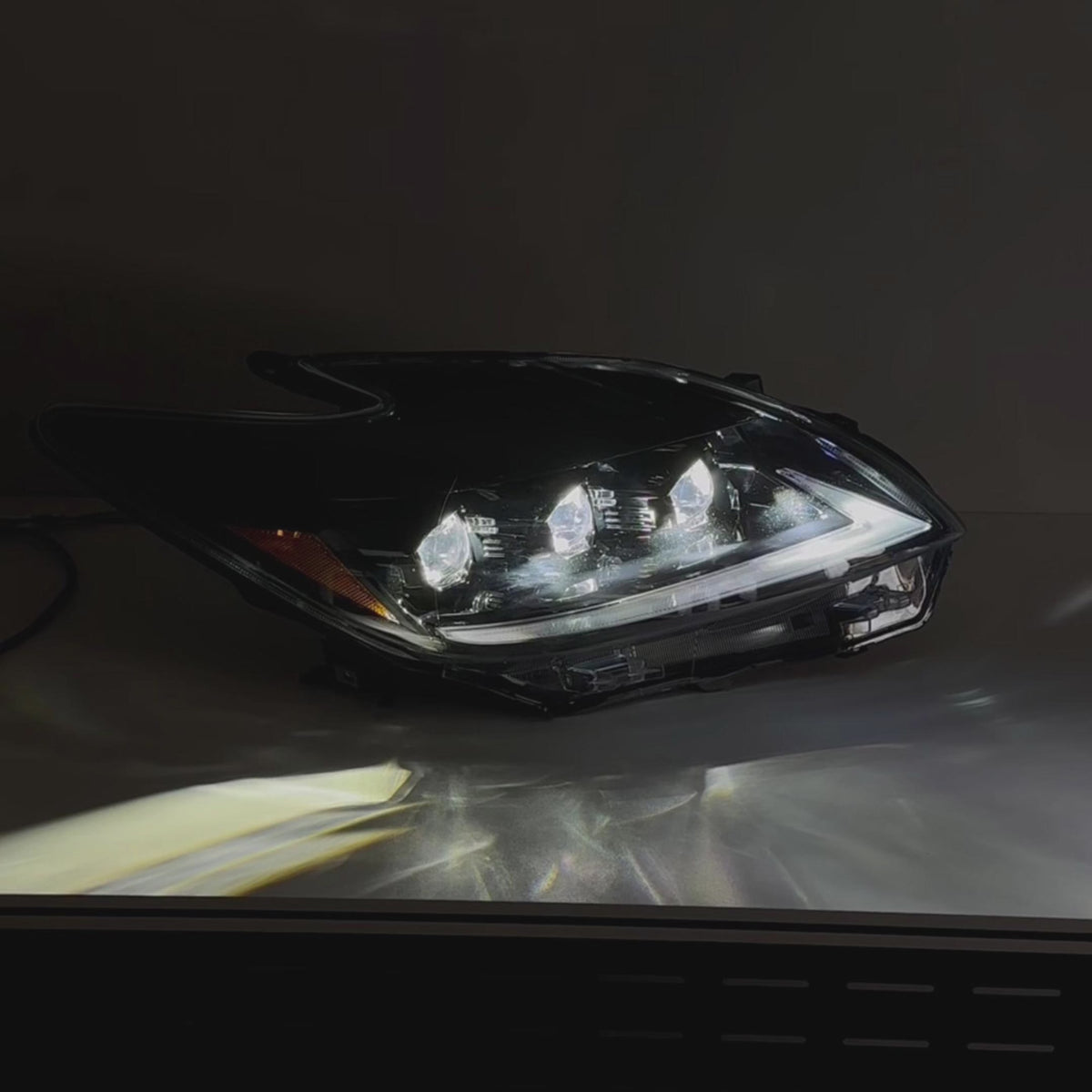 2012-2015 Toyota Prius (XW30) LED Projector Headlights Assembly — Pair — video— H-PRI12-T