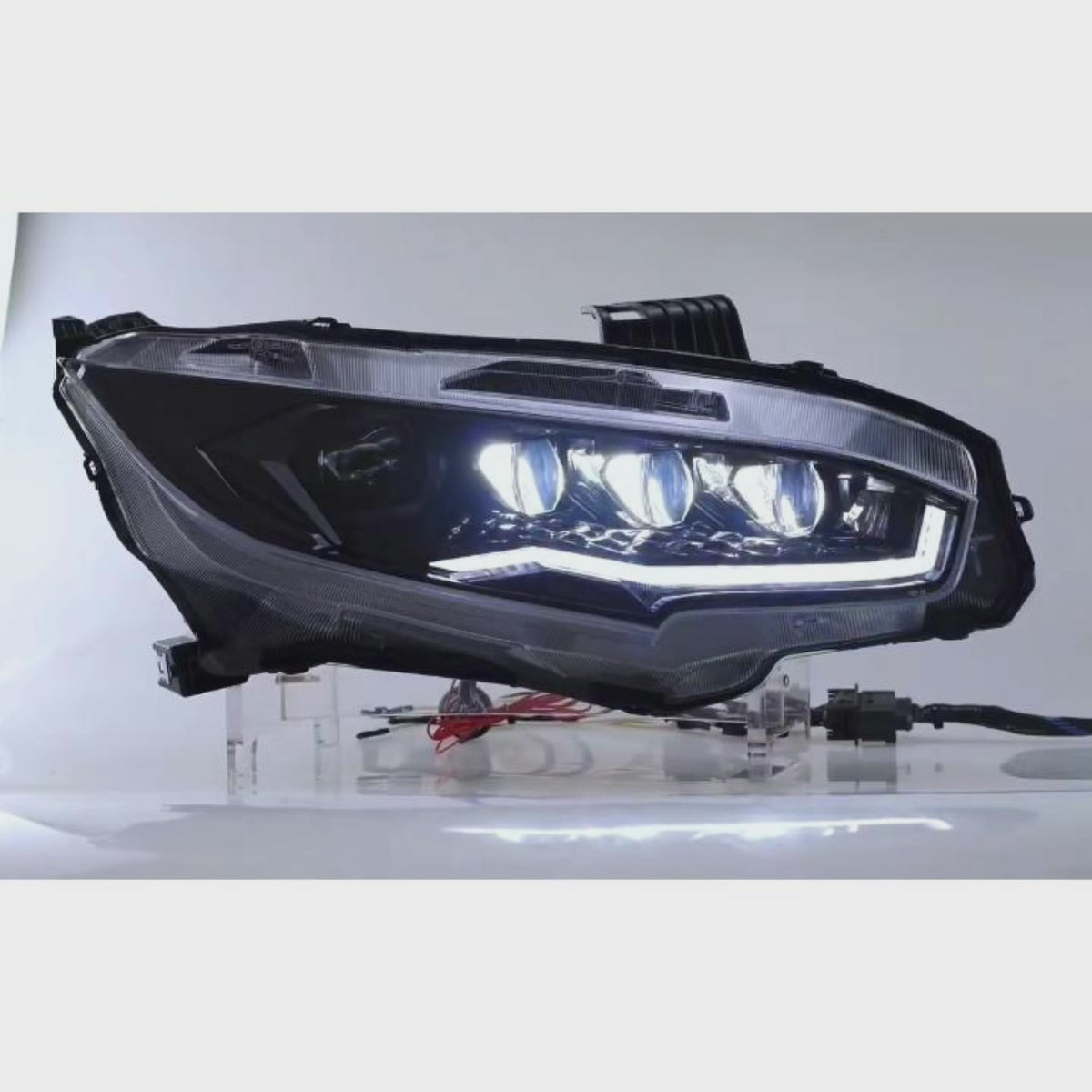2016-2021 Honda Civic 10th Gen LED Projector Headlights — video — H-CIV10-CW