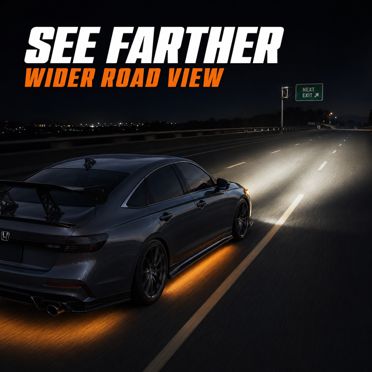 2023-2026 Honda Accord LED Quad Projector Headlights — smoked function see farther — H-ACC11