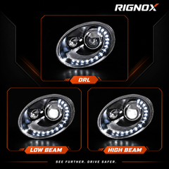2013-2018 Volkswagen Beetle Projector Headlights (without bulb) — product view 13 — H-BTL13