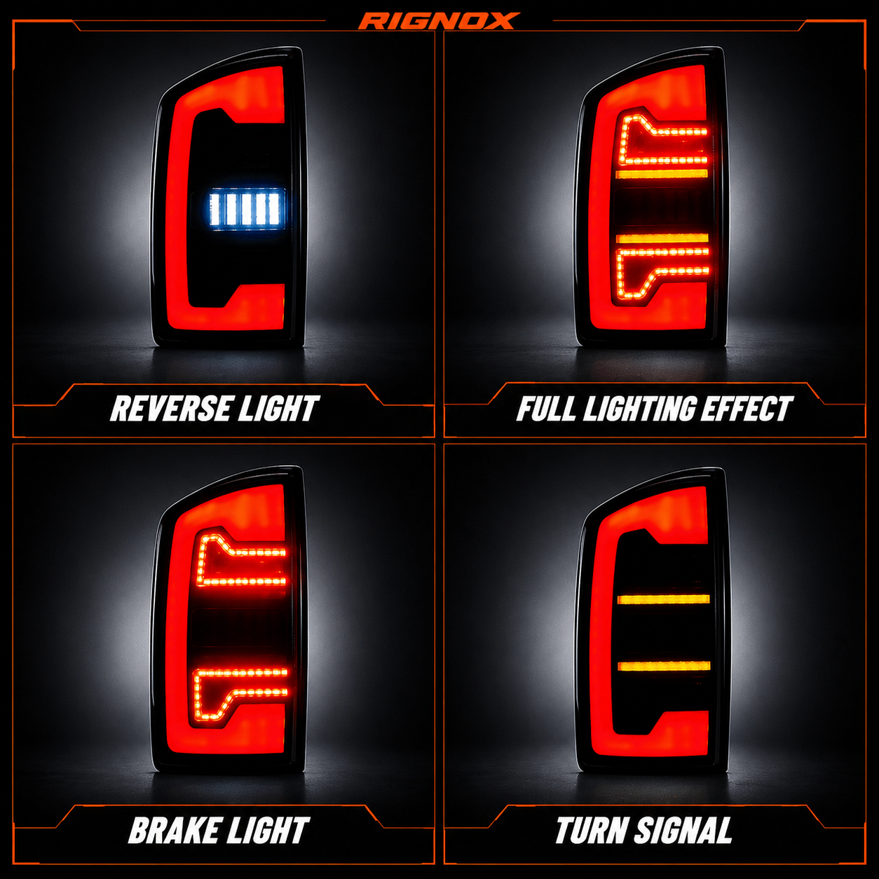 2002-2008 Dodge Ram Sequential LED Tail Lights — product view 28 - T-RAM07-08