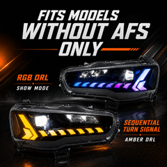 2008-2018 Mitsubishi Lancer / EVO X LED Projector Headlights — info v2 - H-EVO-CW