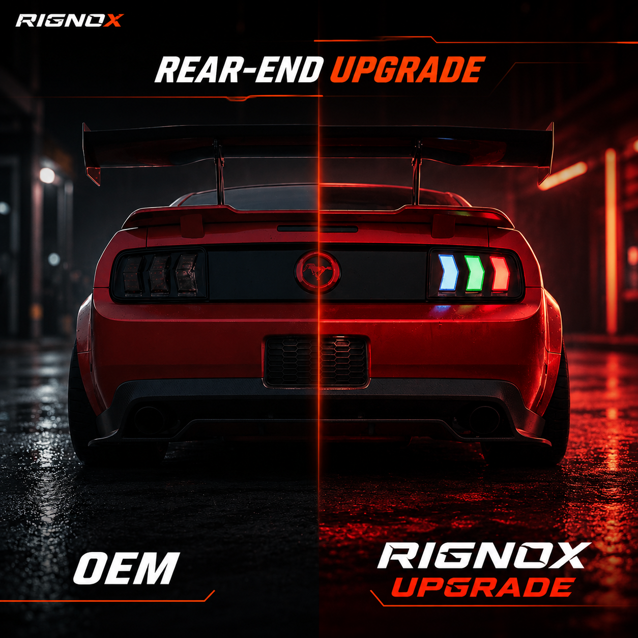 2005-2009 Ford Mustang Sequential LED Tail Lights — edit - T-MUS05-RGB