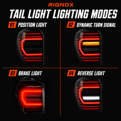 2010-2024 Toyota 4Runner Sequential LED Tail Lights — modes lower left replaced exact v3 - T-4RN10-SW