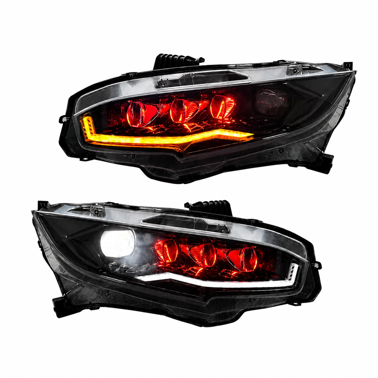 2016-2021 Honda Civic 10th Gen LED Projector Headlights — main - H-CIV10-RGB