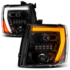 2007-2013 Chevrolet Silverado 1500 & 2007-2014 2500HD/3500HD LED Dual Projector Headlights Assembly-1