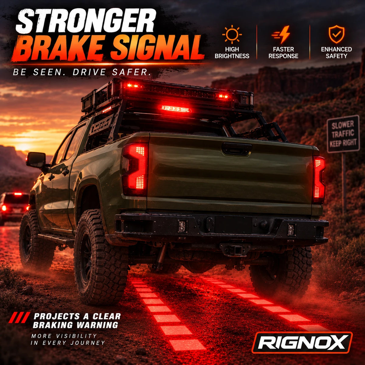 2019-2026 Chevrolet Silverado 1500 / 2020-2023 2500HD/3500HD Sequential LED Tail Lights — brake signal response — T-SILV19-SR