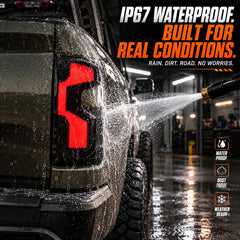 2019-2026 Chevrolet Silverado 1500 / 2020-2023 2500HD/3500HD Sequential LED Tail Lights — IP67 waterproof test — T-SILV19-SR
