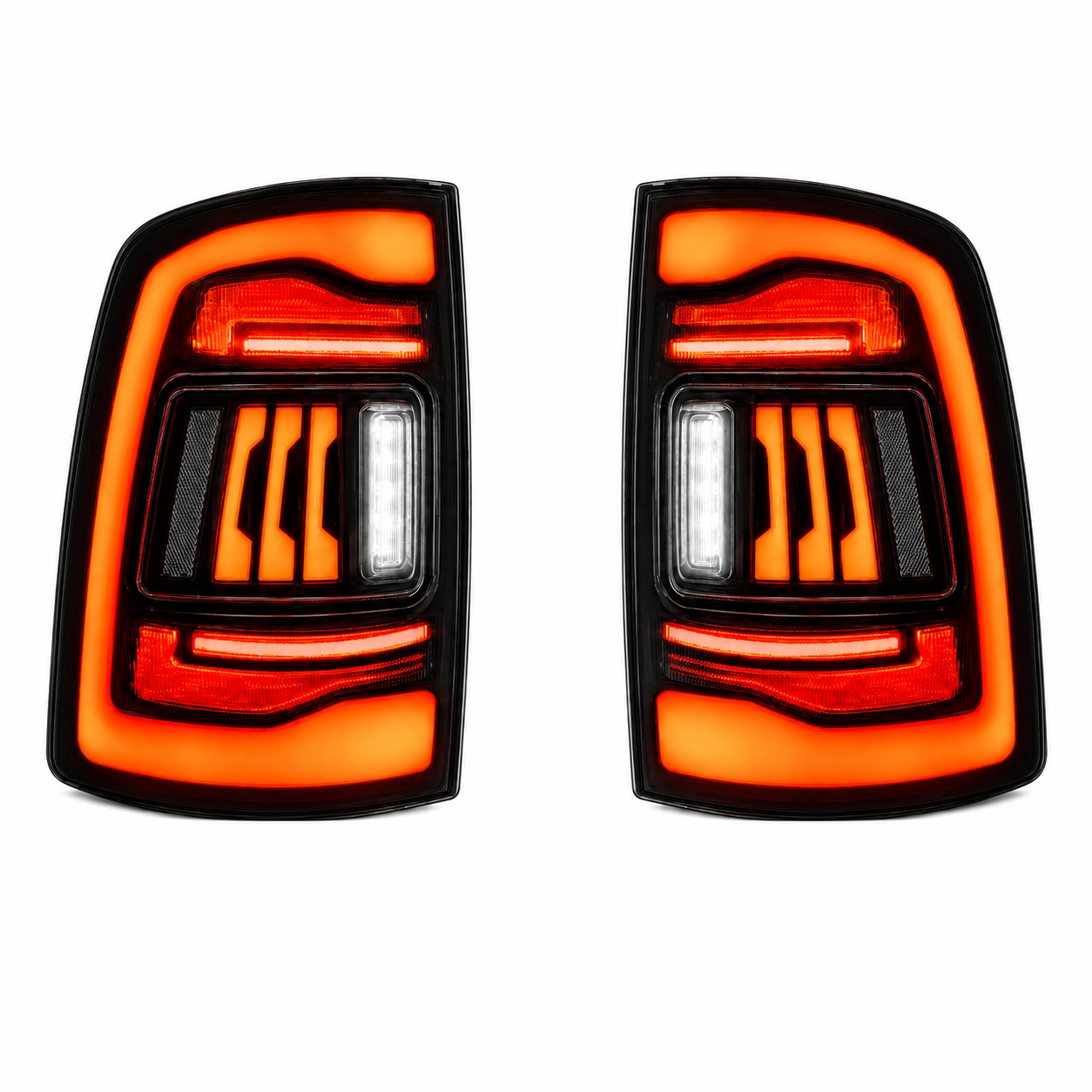 2019-2024 Ram 2500 3500 Sequential LED Tail Lights — pair white background main