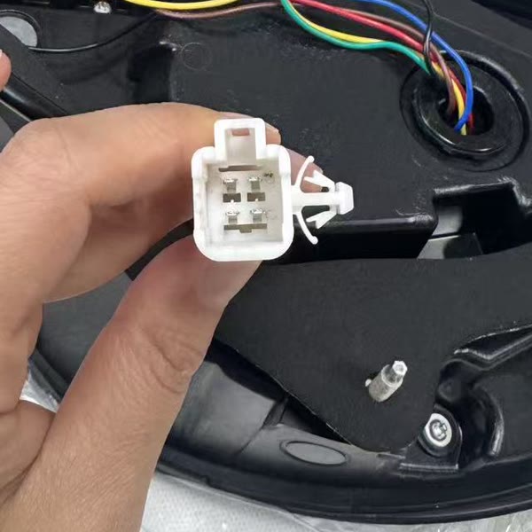 Example: our plug, straight into the pin holes